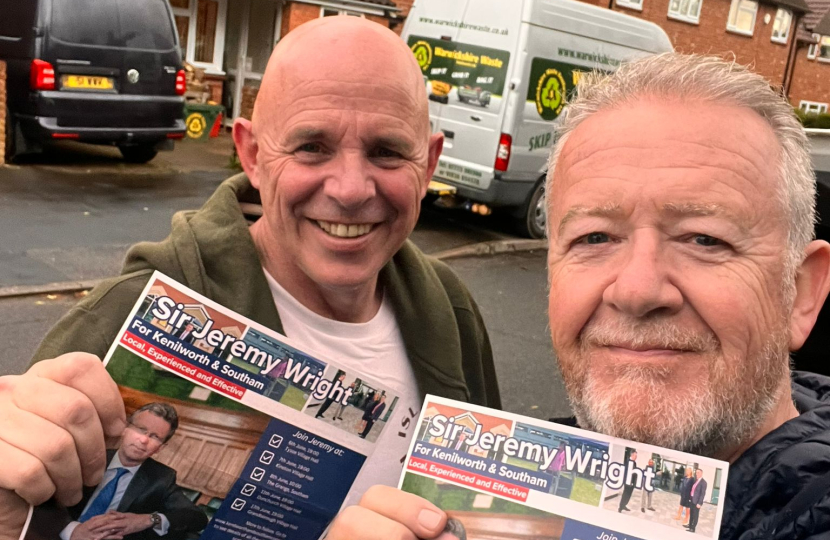 Rik and Malcolm delivering in Kenilworth