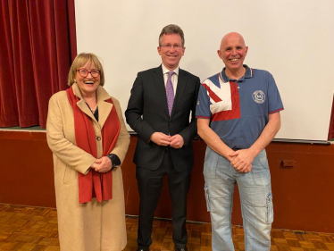 Dr Isabella Moore (Left) Sir Jeremy Wright KC MP (Middle) Cllr Rik Spencer (Right)